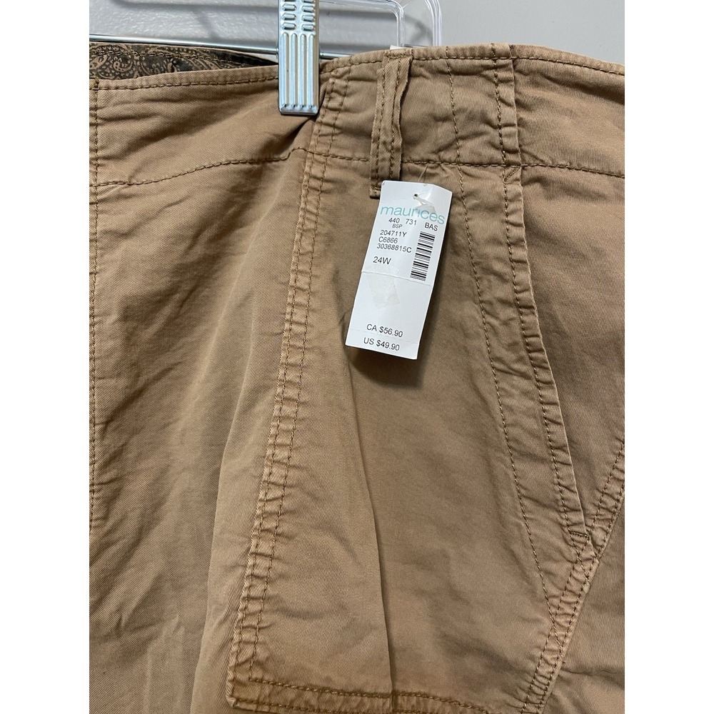 Maurice's Khaki Shorts Mid Rise Nwt Women's Size 24 X 5 - Picture 4 of 4